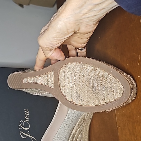 J.CREW Seville metallic cotton espadrilles size 7.5 - Picture 4 of 7